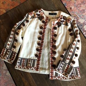 Zara Moroccan Embroidered Jacket with Accents